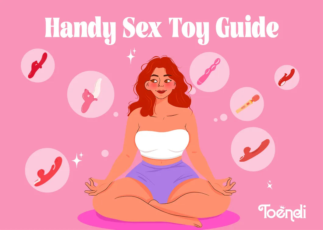 A woman meditating with toendi vibrators around her