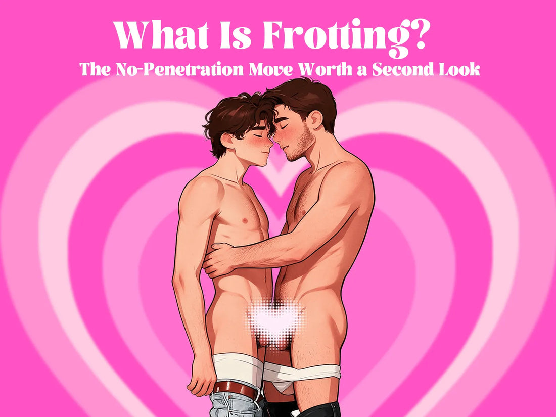 Two men hugging each other and doing frotting