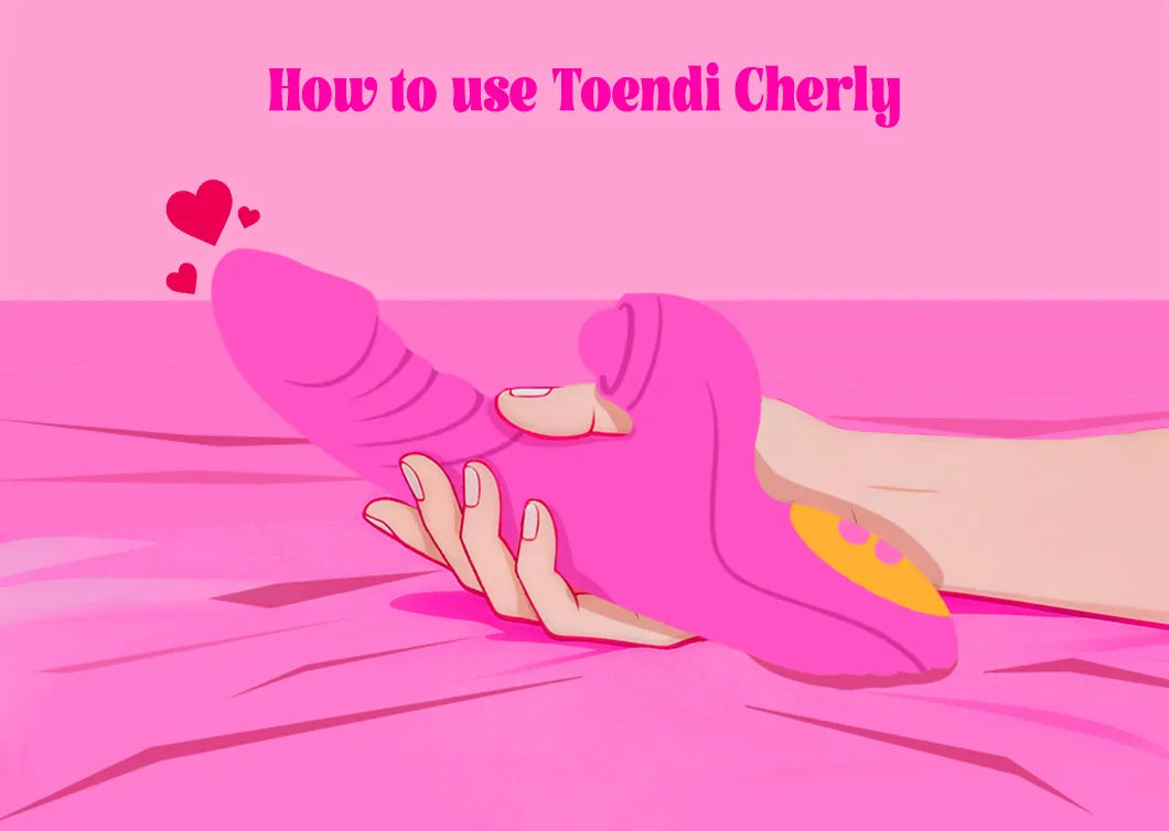 A hand holding toendi rabbit vibrator cherly