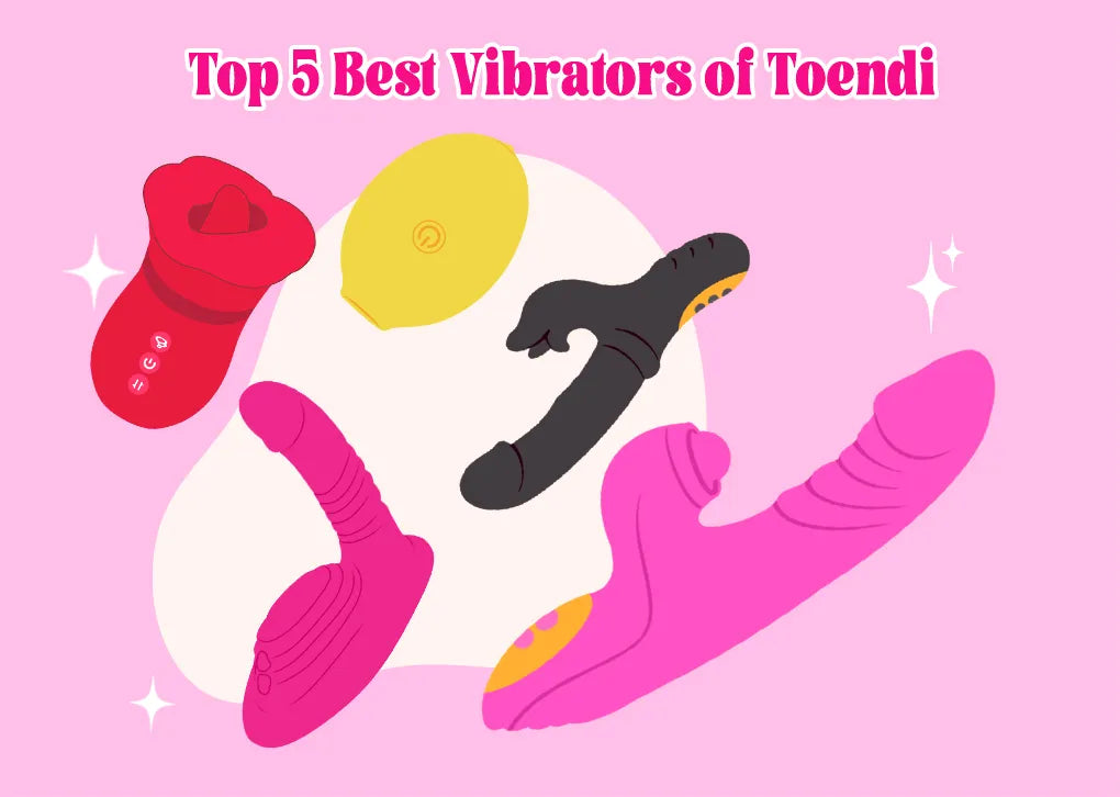 5 vibrators of Toendi including rabbit vibrators and lemon vibrator