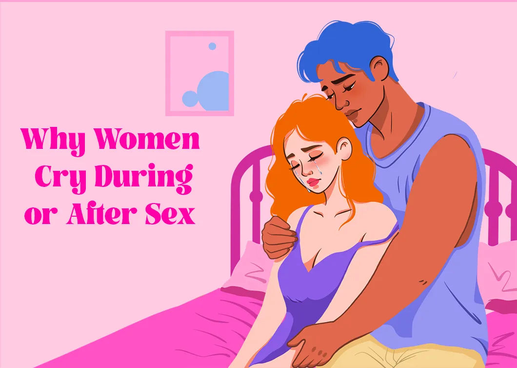 A man holding a crying woman