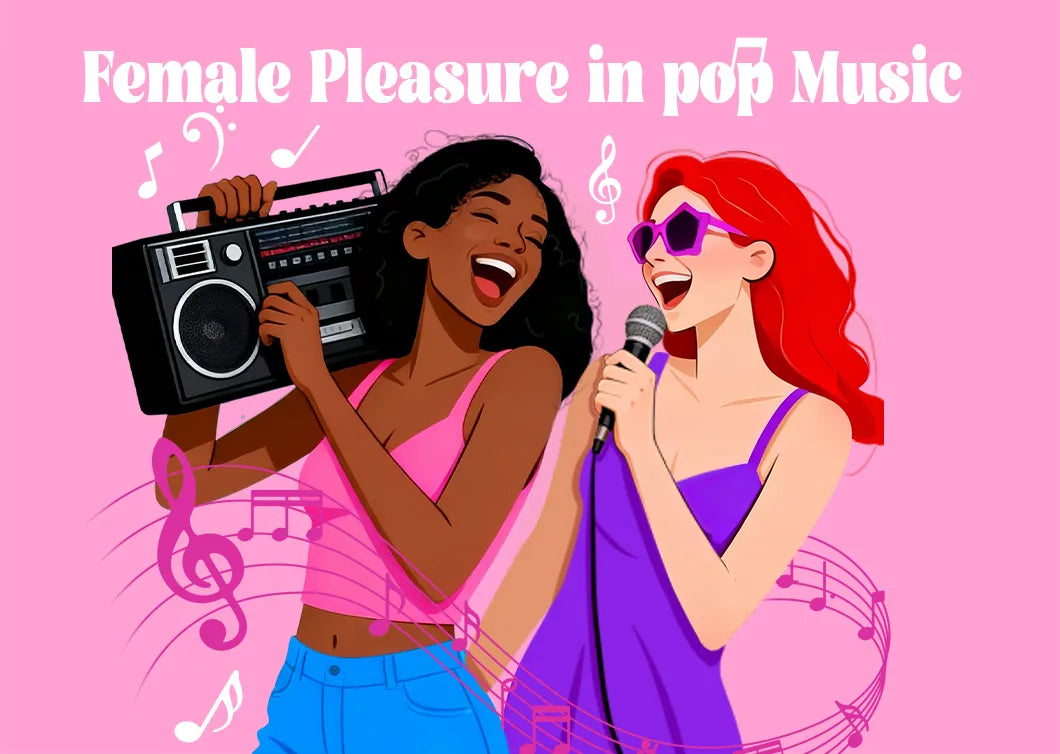 Two women singing pop songs happily