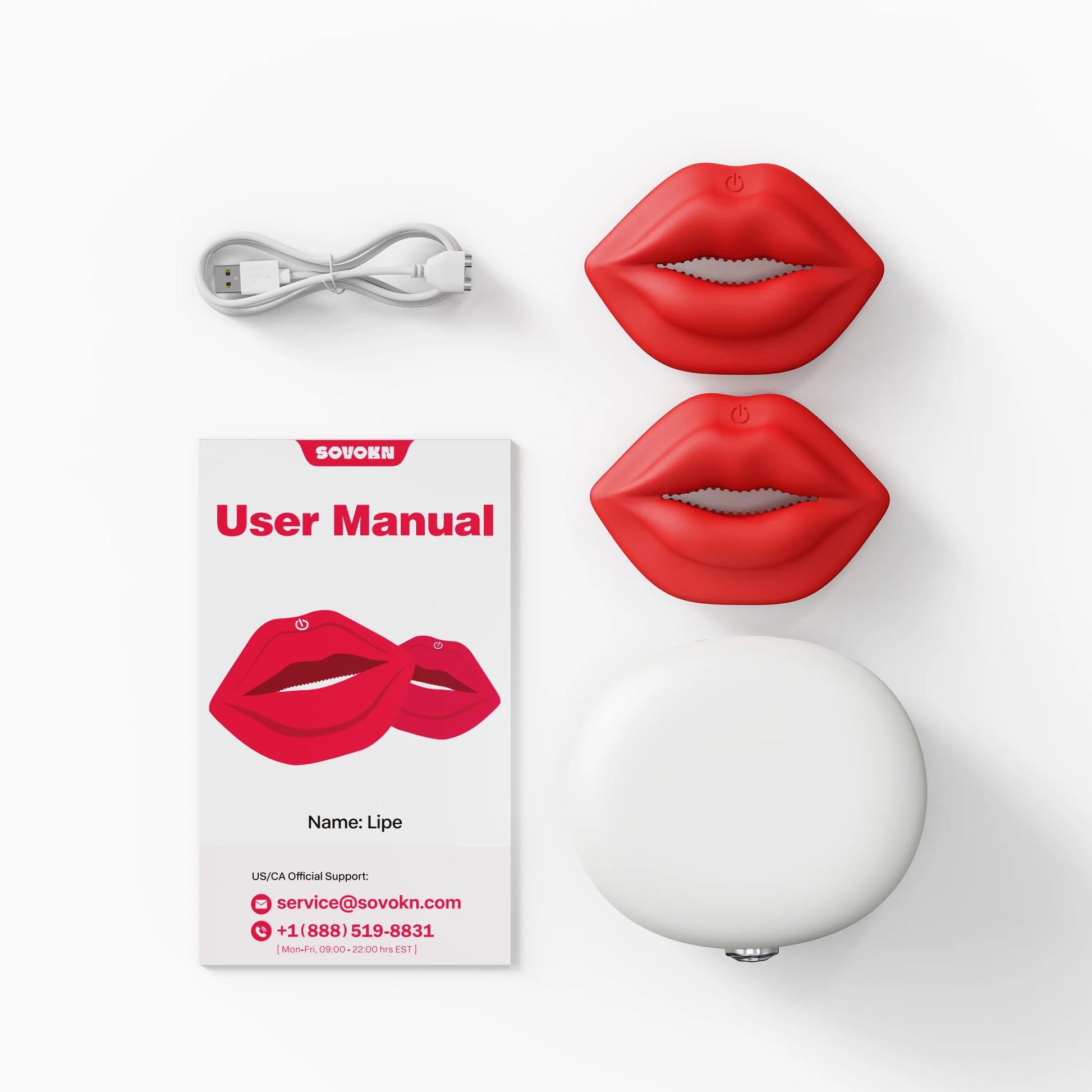 Toendi nipple clamps lipe2‘s box including vibrator, charging cable