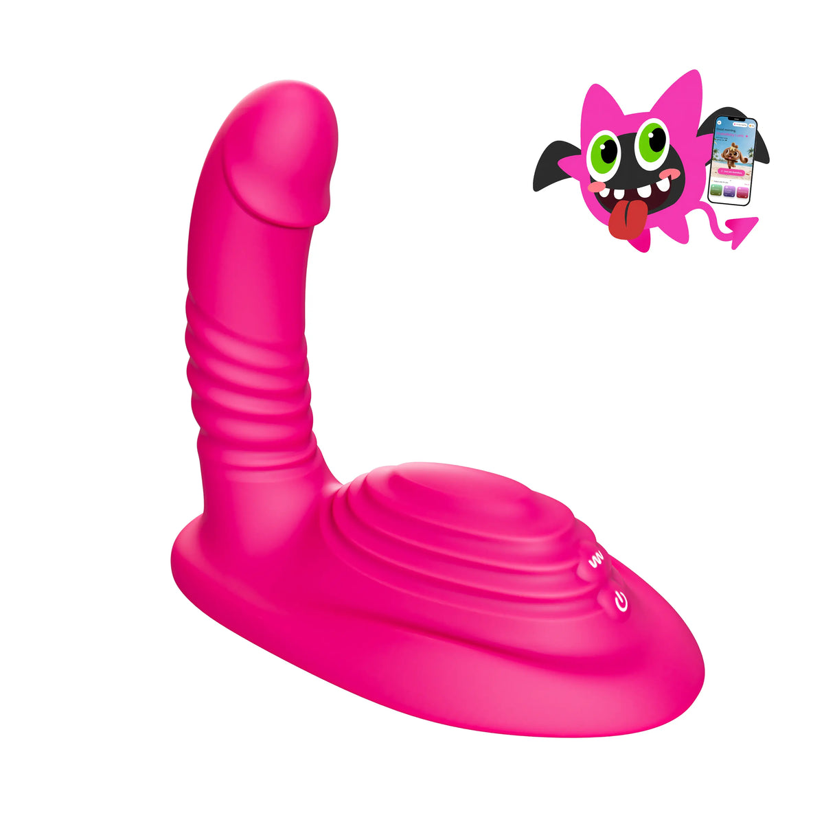 TOENDI Aurora pink riding vibrator on a white background