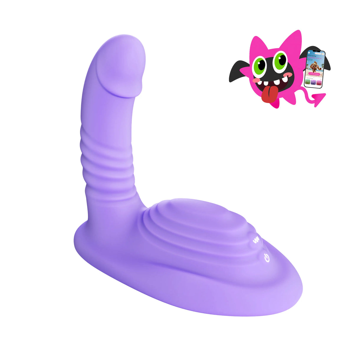 TOENDI Aurora purple riding vibrator on a white background
