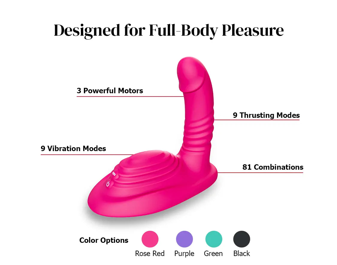 TOENDI Aurora riding vibrator featuring a thrusting shaft and vibrating grinding base