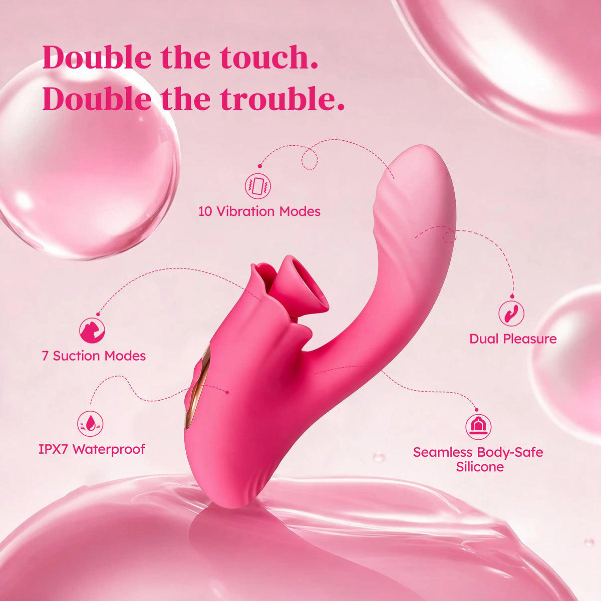 TOENDI Vitality dual motor vibrator with flexible dual stimulation design.